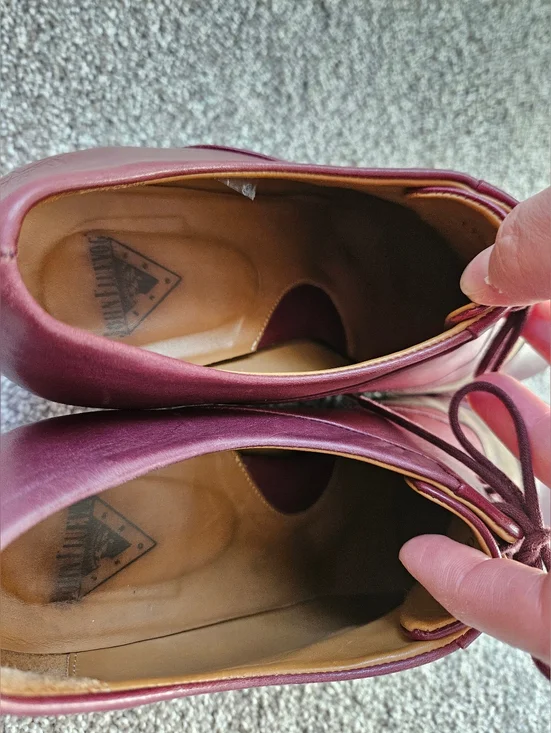 Fluevog Hopefuls Vow In Burgandy Fits Like 9-9.5 Size 10 Rounded Toe Laces - Picture 12 of 16